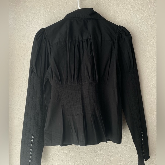 bebe button up shirt with diamond buttons - Picture 2 of 5